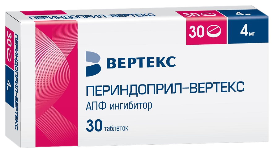 Купить Периндоприл-Вертекс таблетки 4 мг 30 шт., Vertex