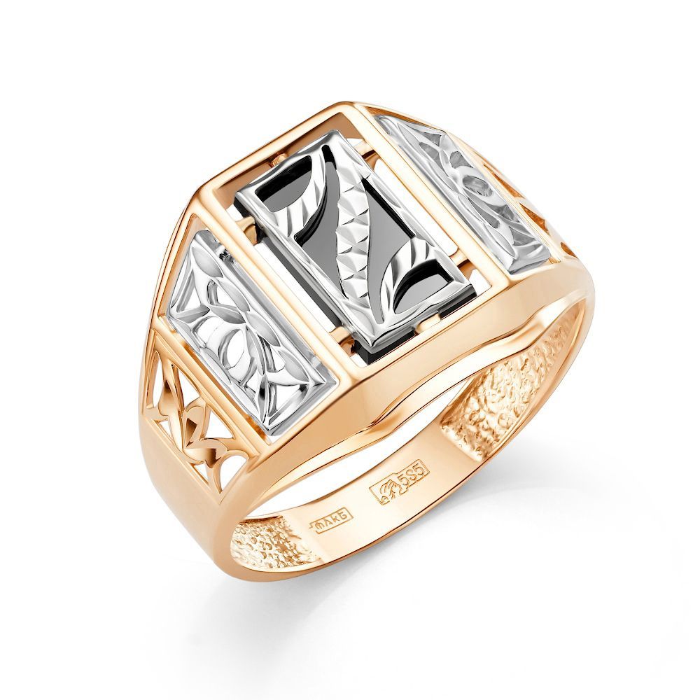 

Печатка из золота р.21 Караваевская Ювелирная Фабрика 51-0030, оникс, 51-0030