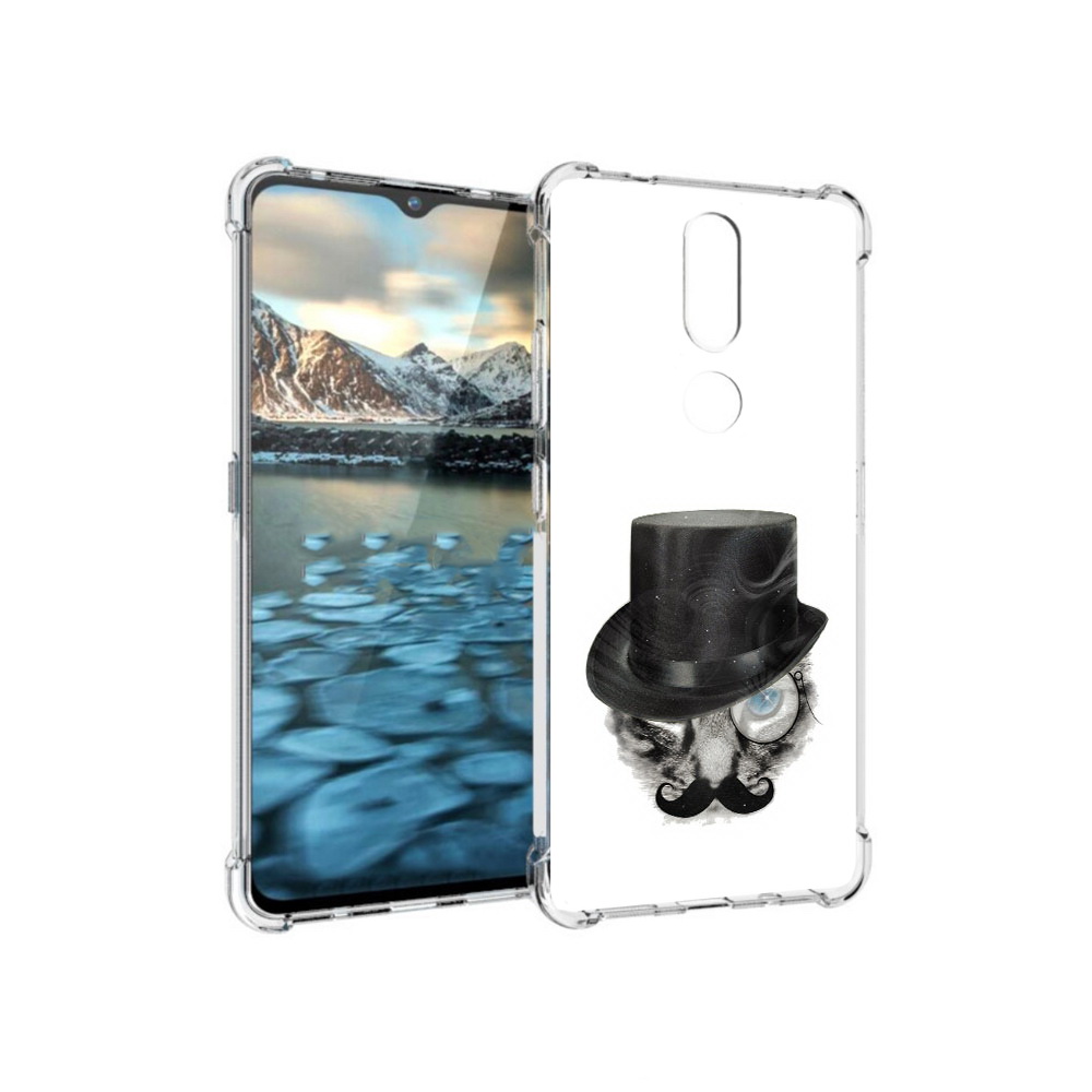 

Чехол MyPads Tocco для Nokia 2.4 интелегентный кот (PT227049.107.378), Прозрачный, Tocco
