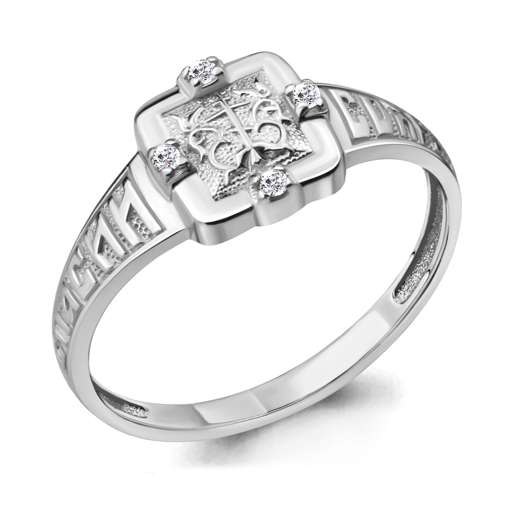 

Кольцо из серебра с фианитом р. 19,5 Aquamarine 64147А_925_р, 64147А_925_р