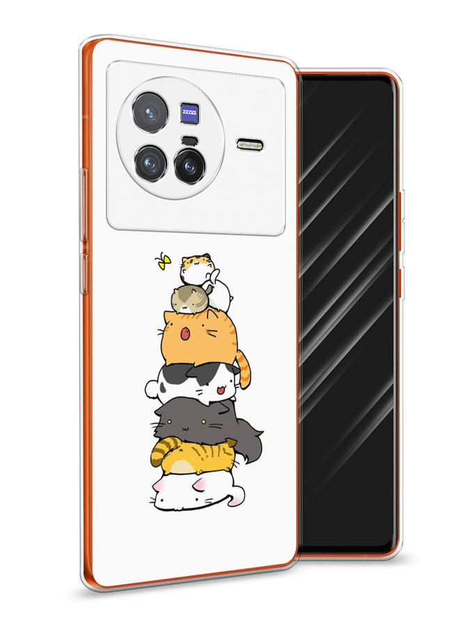 

Чехол Awog на Vivo X80 "Бутерброд из котиков", Разноцветный, 266550-10