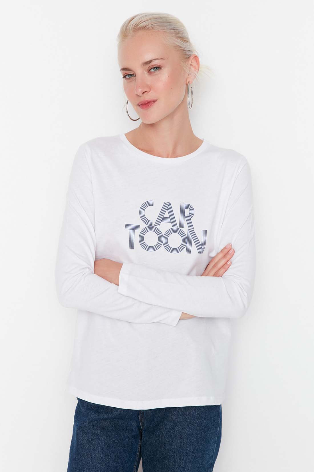 

Лонгслив женский Trendyol TWOAW23TS00041 белый XS, trendyol TWOAW23TS00041