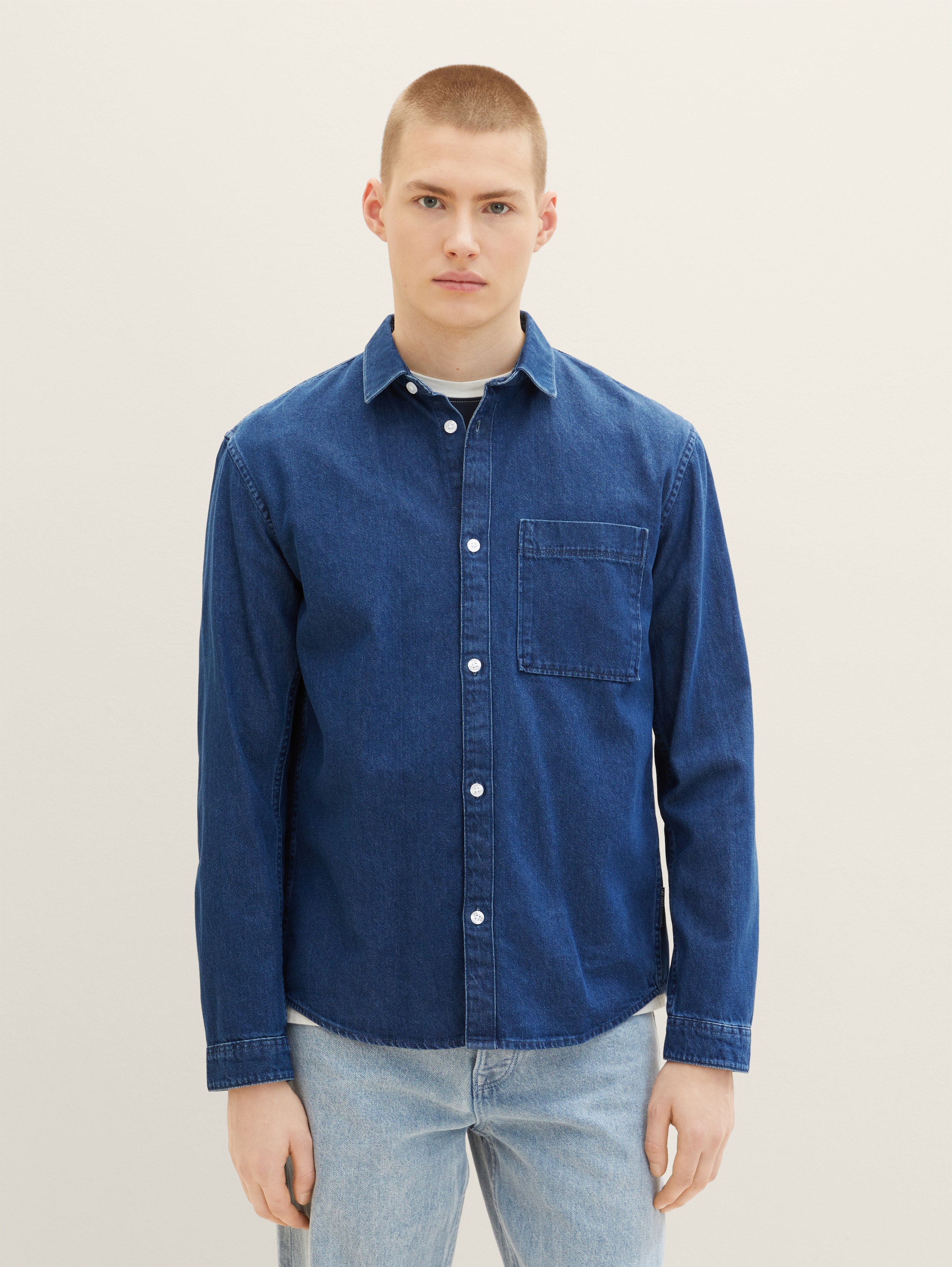

Рубашка мужская TOM TAILOR 1034906 синяя XL, 1034906