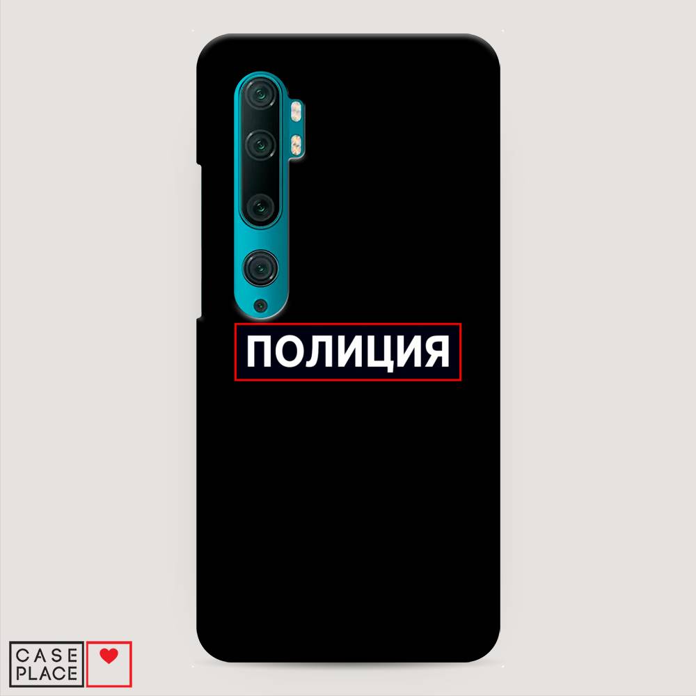 фото Пластиковый чехол "police logo" на xiaomi mi note 10 awog