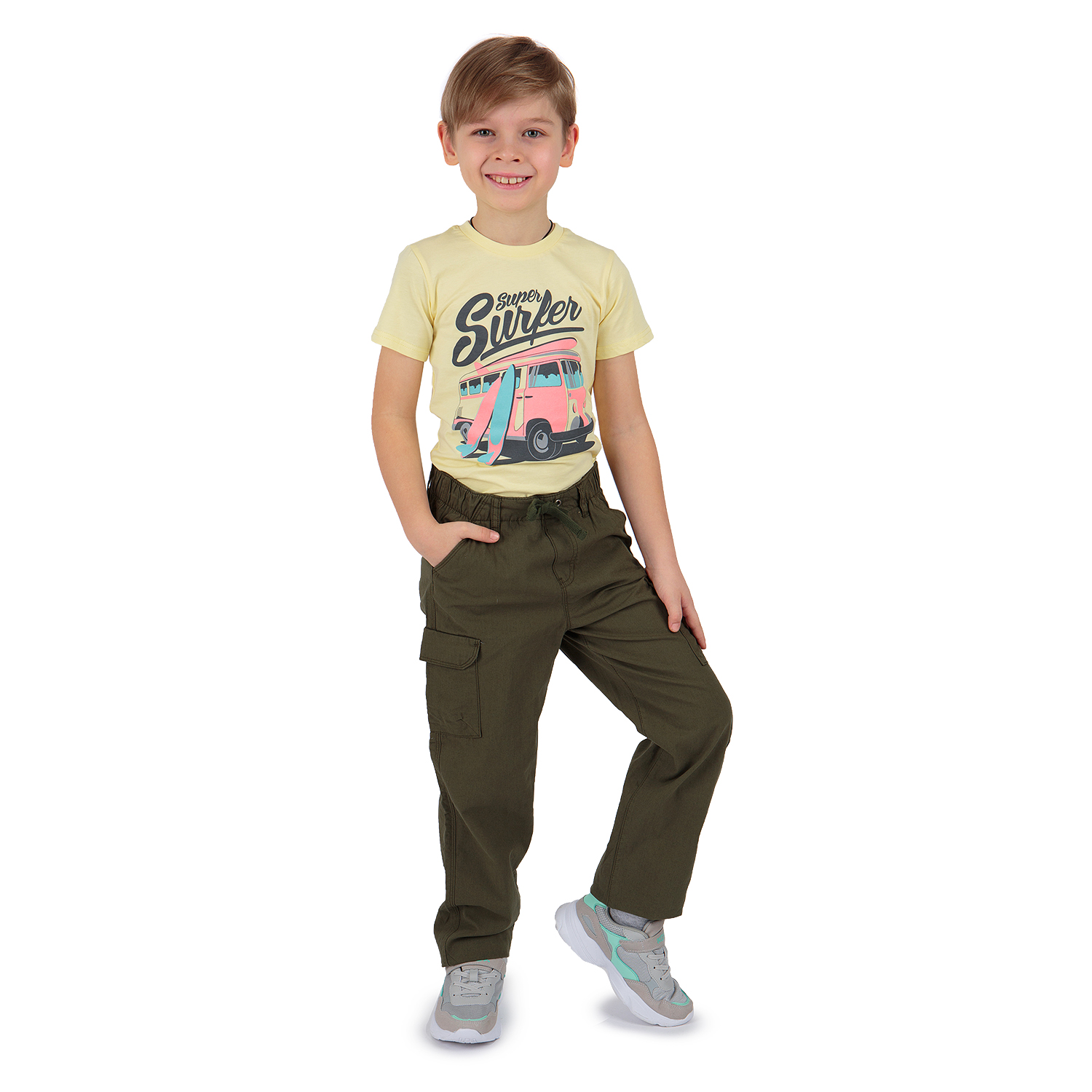 фото Брюки детские fresh style ss20in3l/military р.128