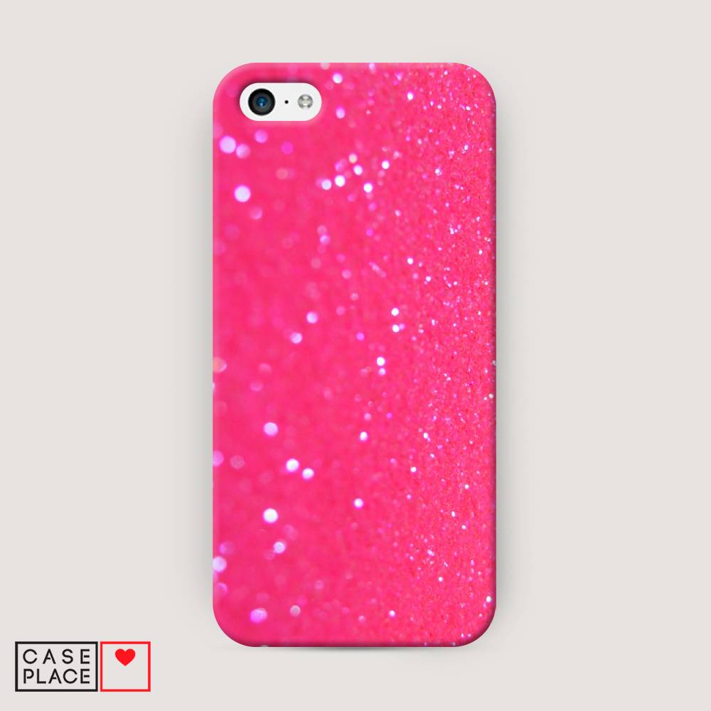 

Пластиковый чехол "Малиновые блестки рисунок" на Apple iPhone 5C, 10220-2