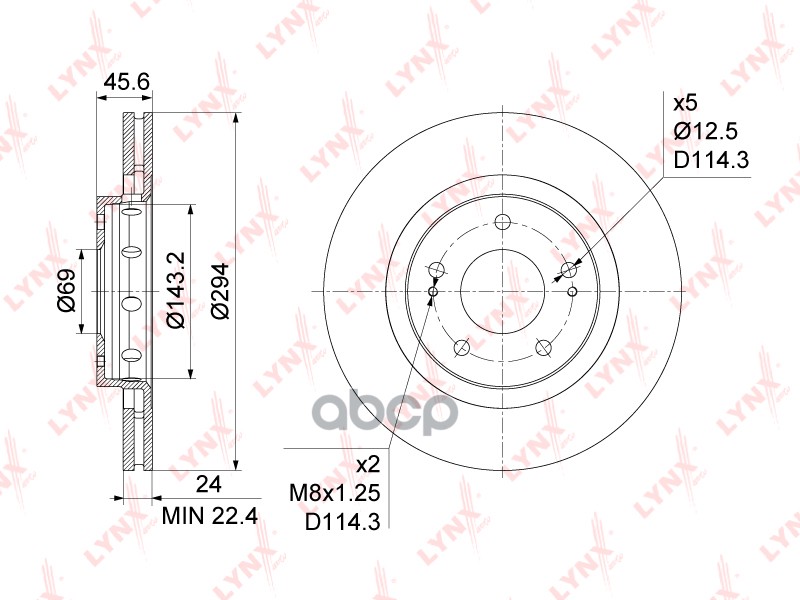 

BN-1093_диск тормозной передний Mitsubishi Outlander I-III 2.0-3.0 02>