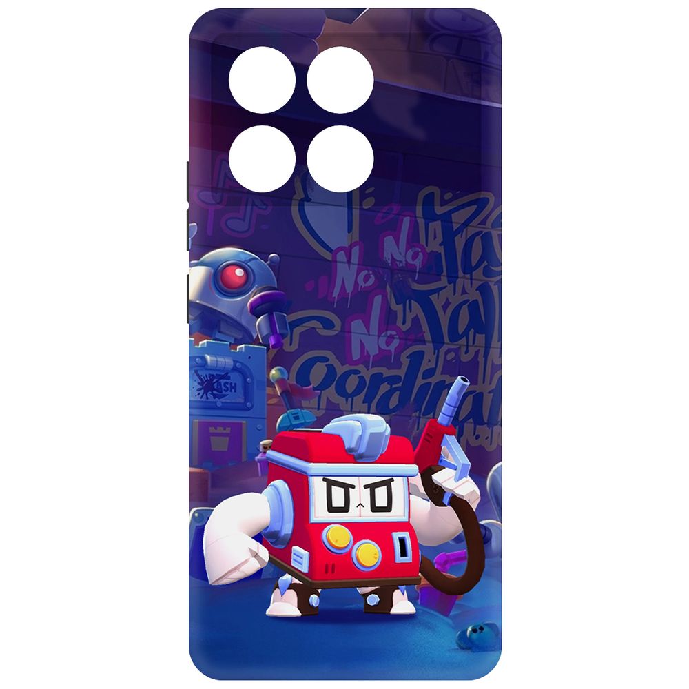 

Чехол-накладка Krutoff Soft Case Brawl Stars - V8-БИТ для Poco X6 Pro черный