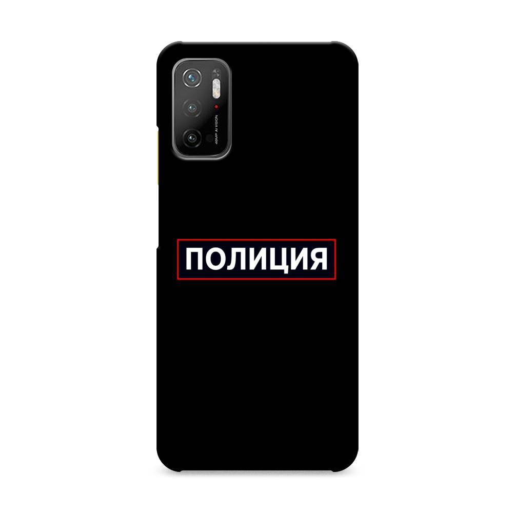 фото Пластиковый чехол "police logo" на xiaomi poco m3 pro awog