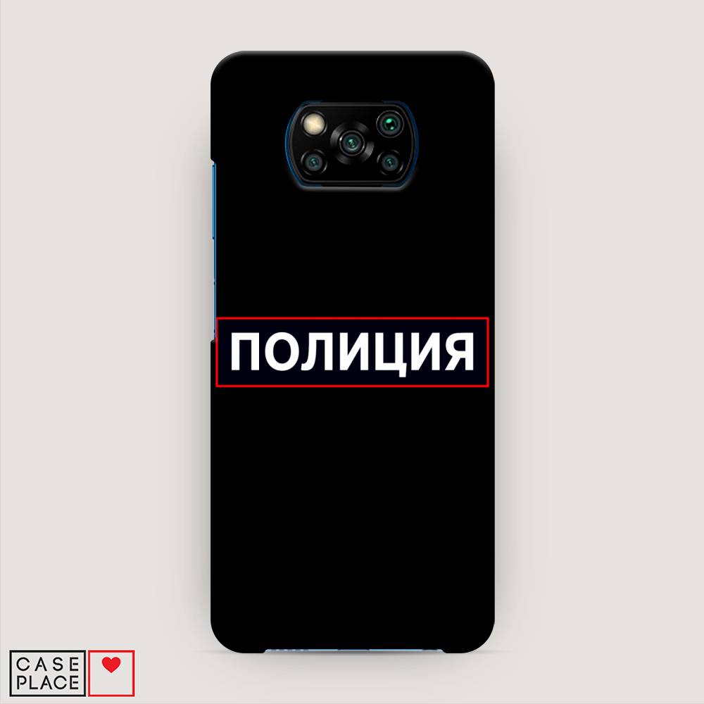 фото Пластиковый чехол "police logo" на xiaomi poco x3 nfc awog