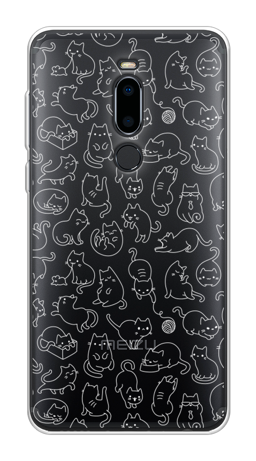 

Чехол Awog на Meizu M8 "Шкодливые котики", Черный;белый;серый, 73150-2