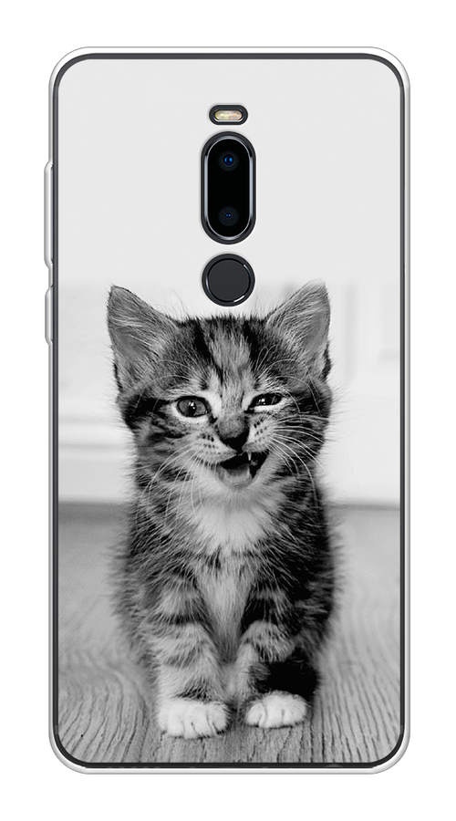 

Чехол Awog на Meizu M8 "Подмигивающий котенок", Черный;серый, 73150-1
