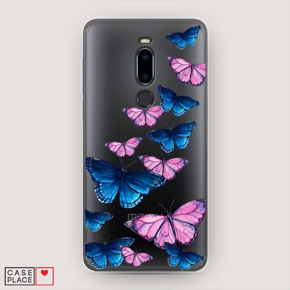 фото Чехол awog "полет бабочек" для meizu m8