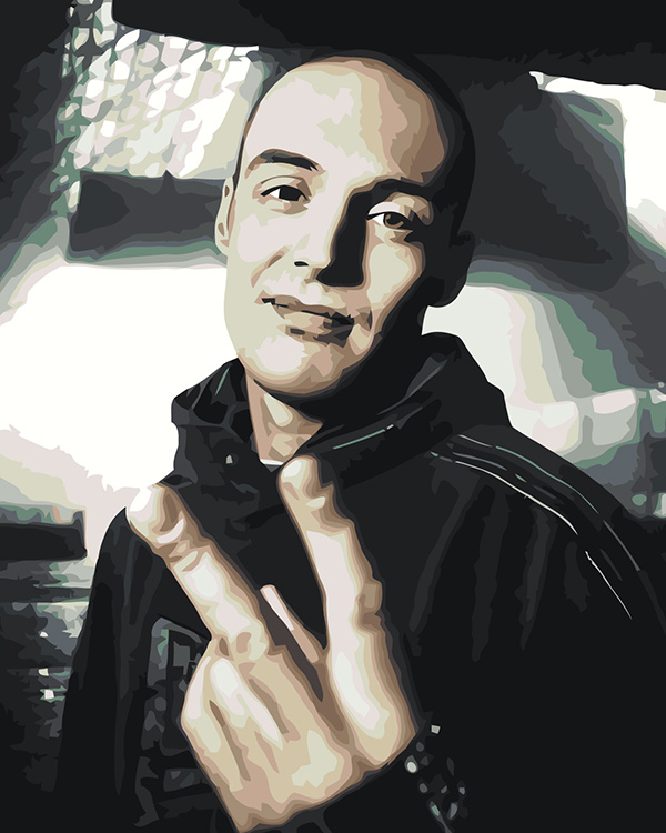 

Картина по номерам Цветное Рэпер Гуф Guf портрет арт 40x50