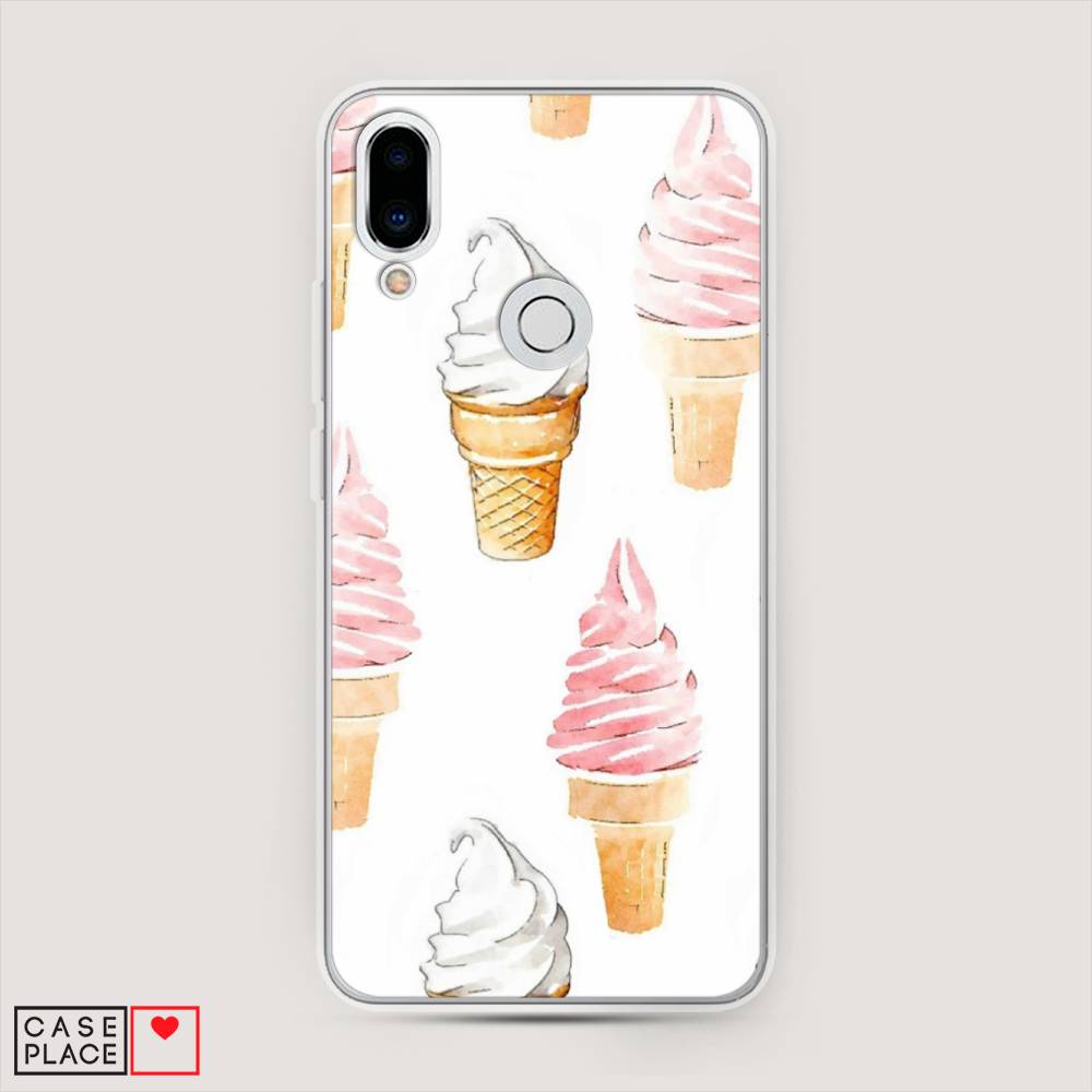 

Чехол Awog на Meizu Note 9 "Нарисованное мороженое", Белый;розовый, 73350-10