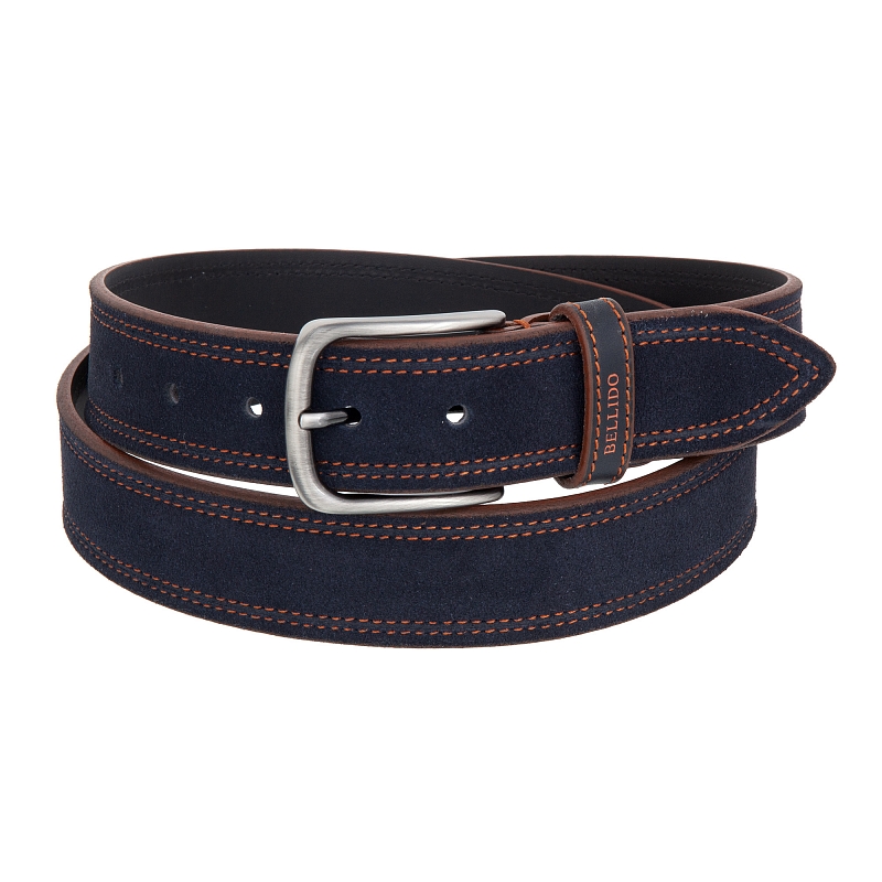 

Ремень мужской Miguel Bellido 595/38 3686 navy blue, р, Синий, 595/38 3686