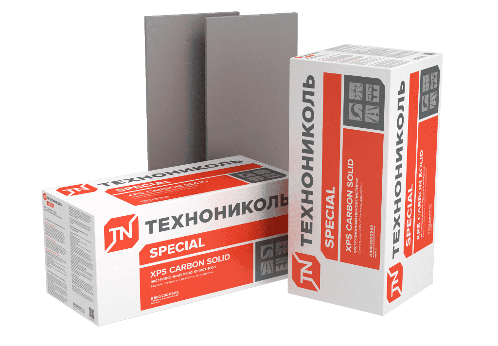 

Экструзионный пенополистирол ТЕХНОНИКОЛЬ CARBON SOLID 500 ТИП А 2400*600*50х8