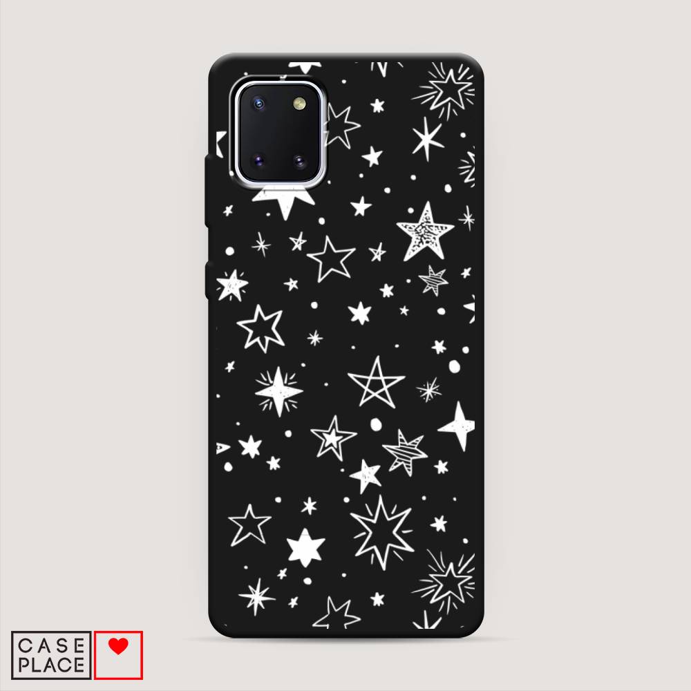 

Чехол Awog на Samsung Galaxy Note 10 lite/A81 "Звездочки графика белая", Разноцветный, 29152-1