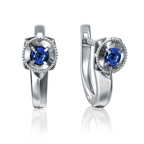 

Серьги из золота PLATINA jewelry 02-4110, сапфир, 02-4110