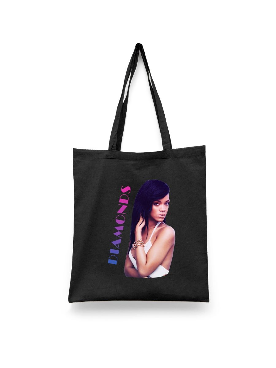 

Шоппер унисекс Каждому Своё Рианна/Rihanna/Певица MZRN6 черный, Рианна/Rihanna/Певица MZRN6