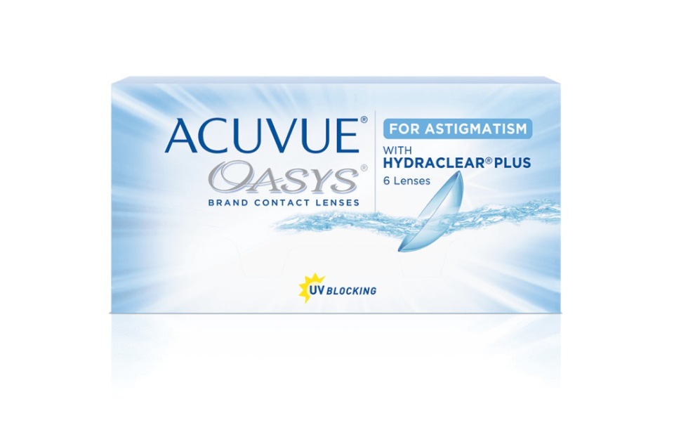 Acuvue Oasys Toric with Hydraclear Plus Contact Lenses, 6-Pack,  4.25/-1.25/70