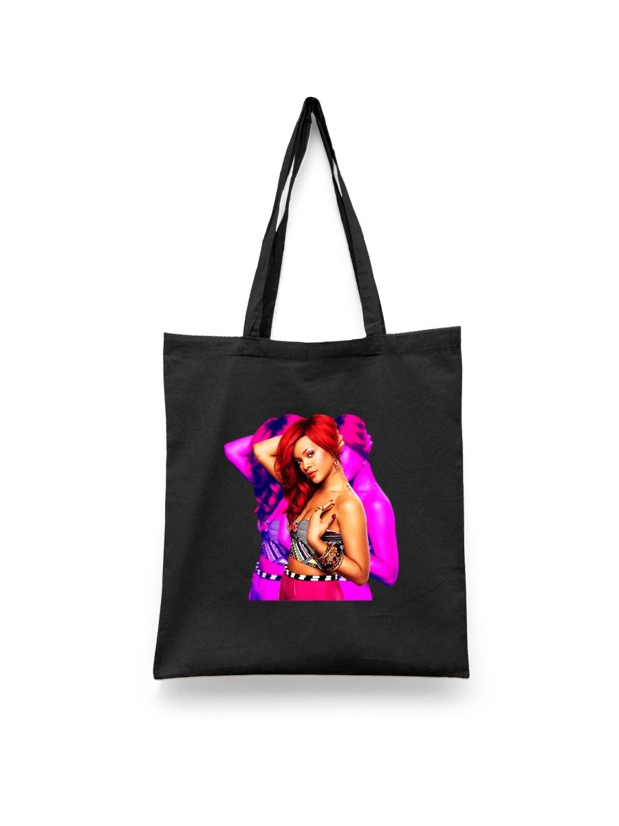 

Шоппер унисекс Каждому Своё Рианна/Rihanna/Певица MZRN12 черный, Рианна/Rihanna/Певица MZRN12