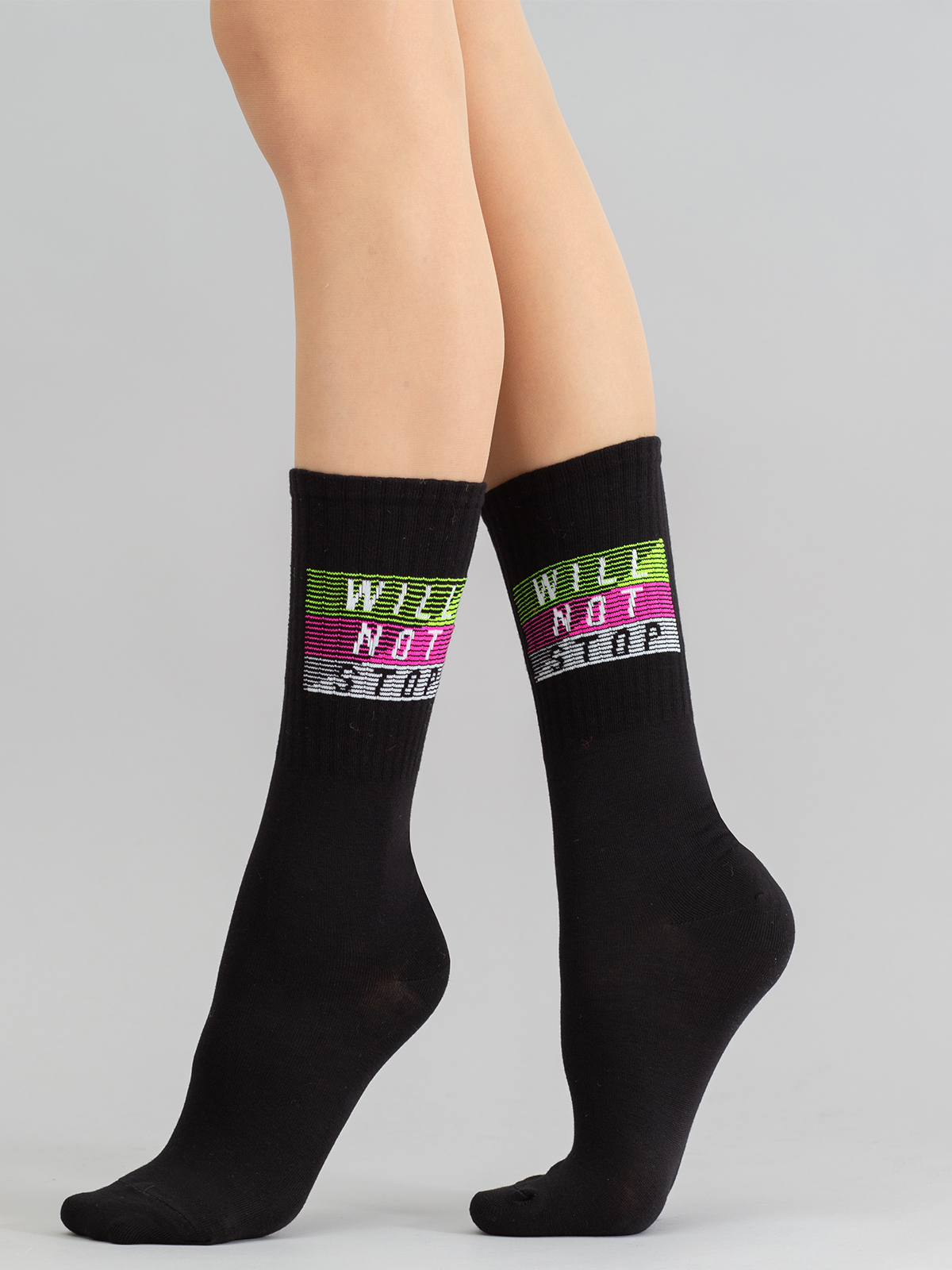 

Носки женские Giulia WS4 TEXT STRONG 004 черные, Черный, WS4 TEXT STRONG 004