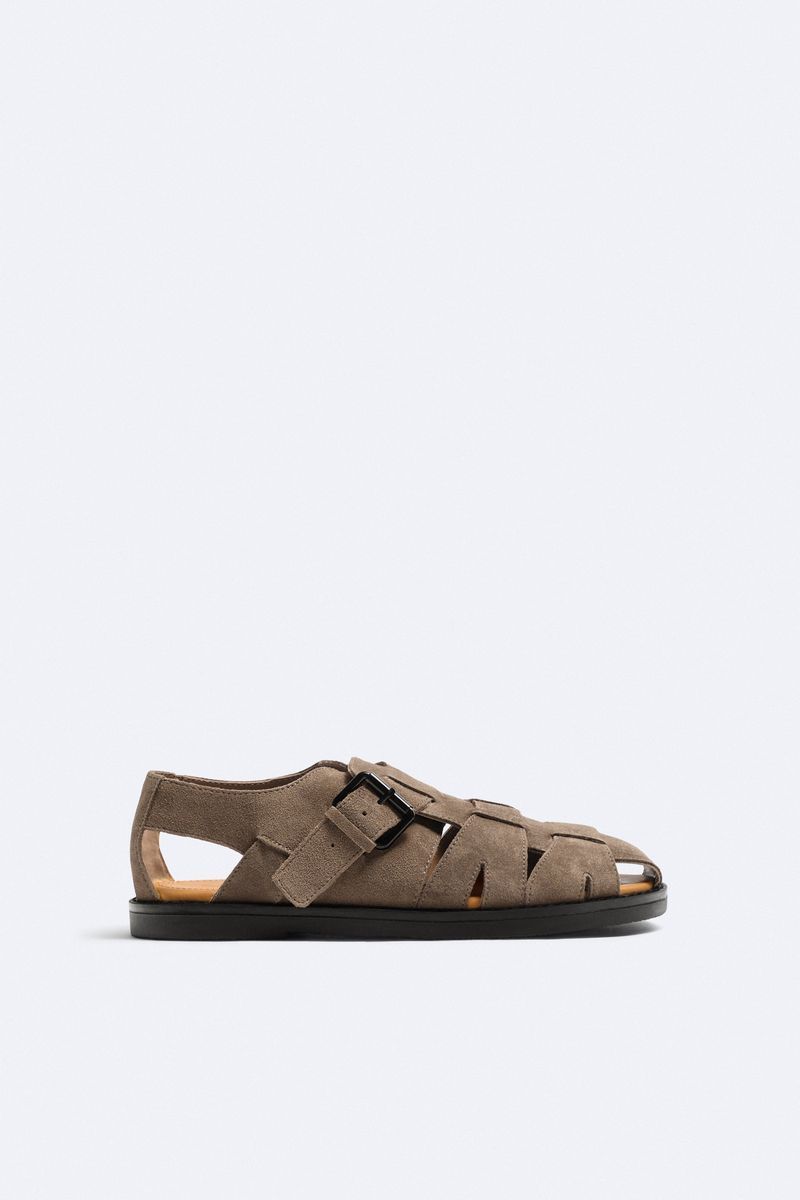 

Сандалии мужские ZARA 12436320 коричневые 40 EU, Коричневый, 12436320