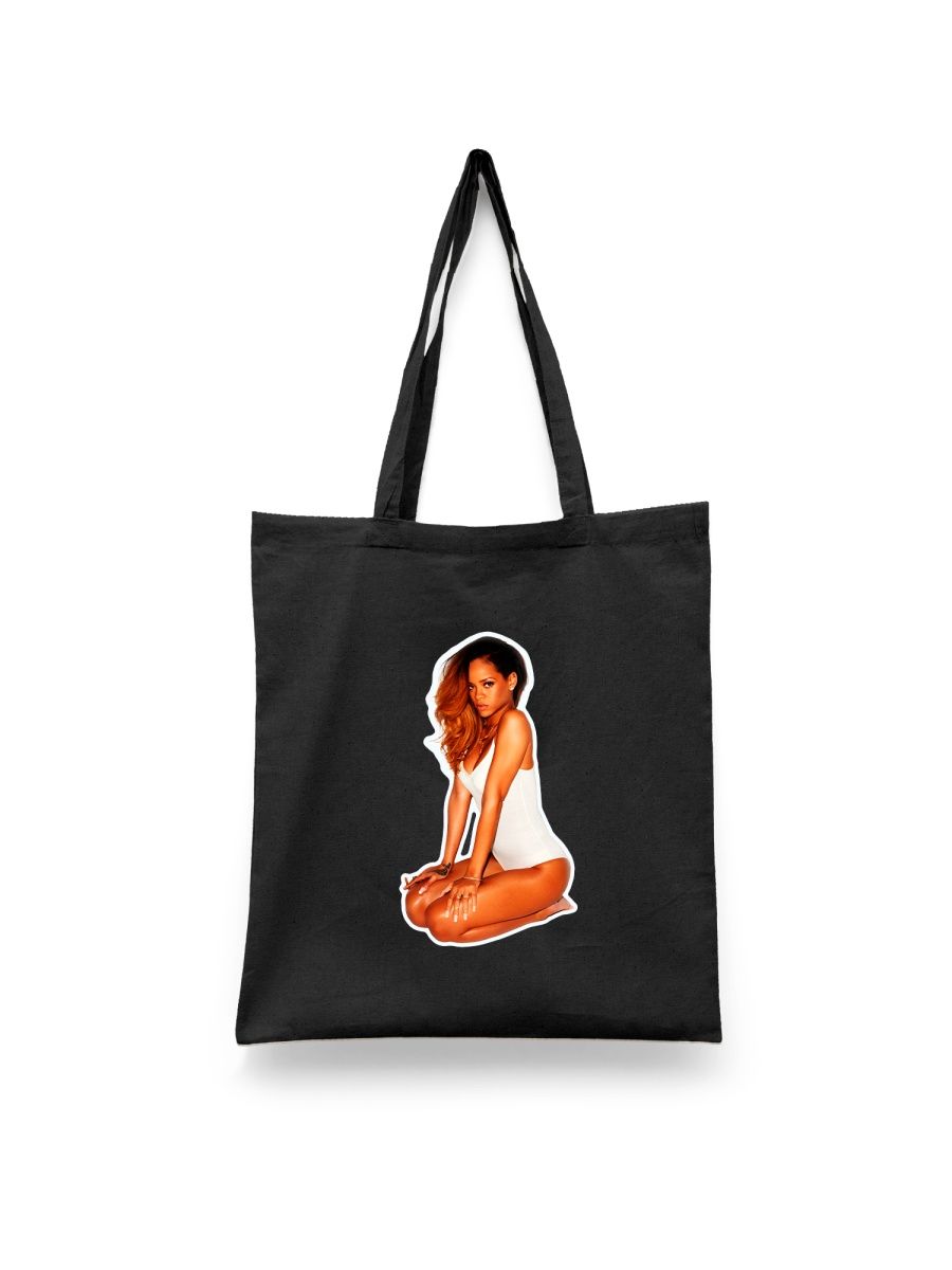 

Шоппер унисекс Каждому Своё Рианна/Rihanna/Певица MZRN15 черный, Рианна/Rihanna/Певица MZRN15