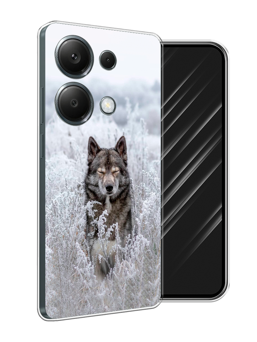 

Чехол Awog на Xiaomi Redmi Note 13 Pro 4G "Волк в поле", Белый;черный, 321650-1