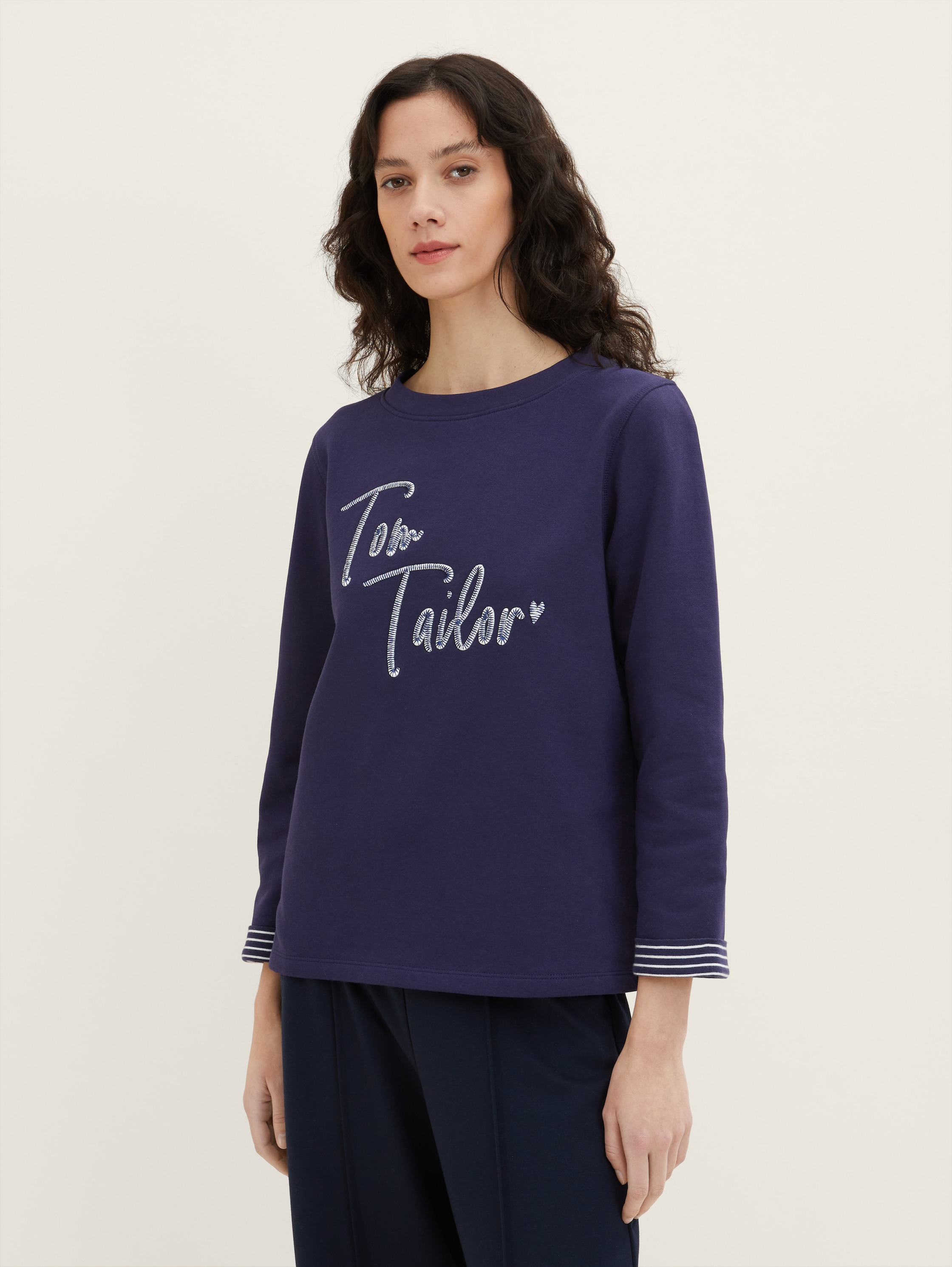

Свитшот женский TOM TAILOR 1036581 синий XS, 1036581