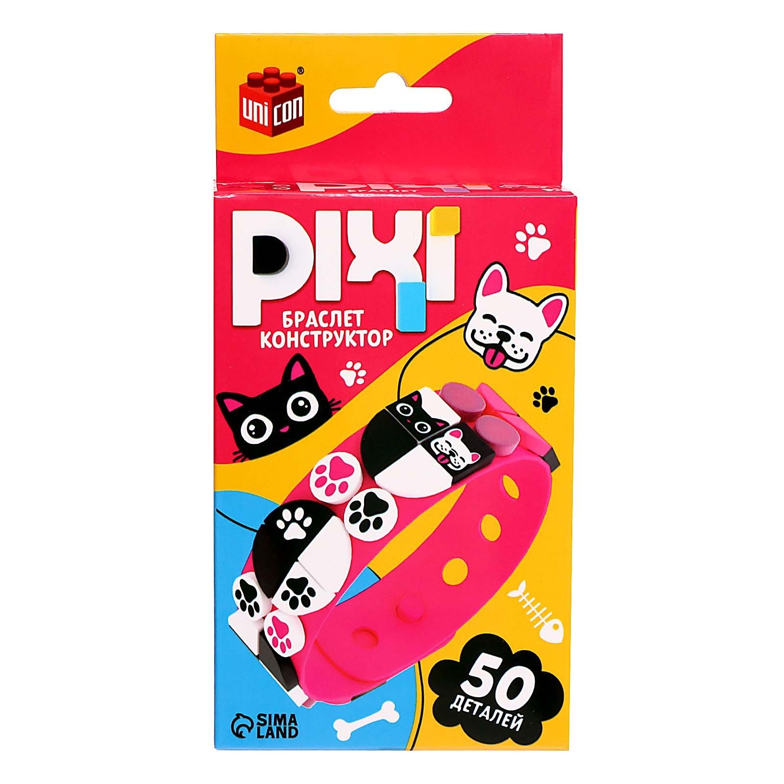 

Браслет-конструктор Unicon "Pixi. Зверята", 50 деталей