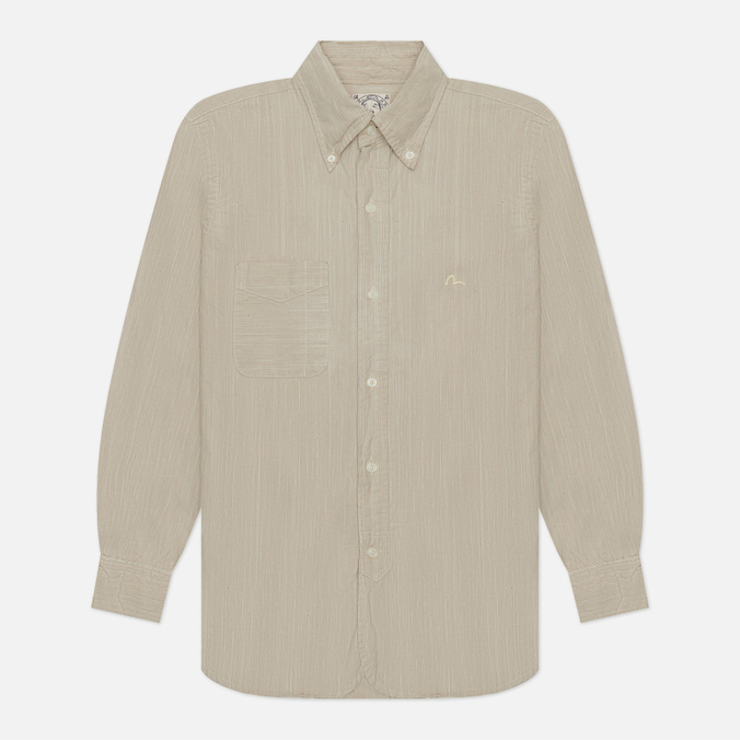 Мужская рубашка Evisu New York Slub Chambray бежевый, Размер XL
