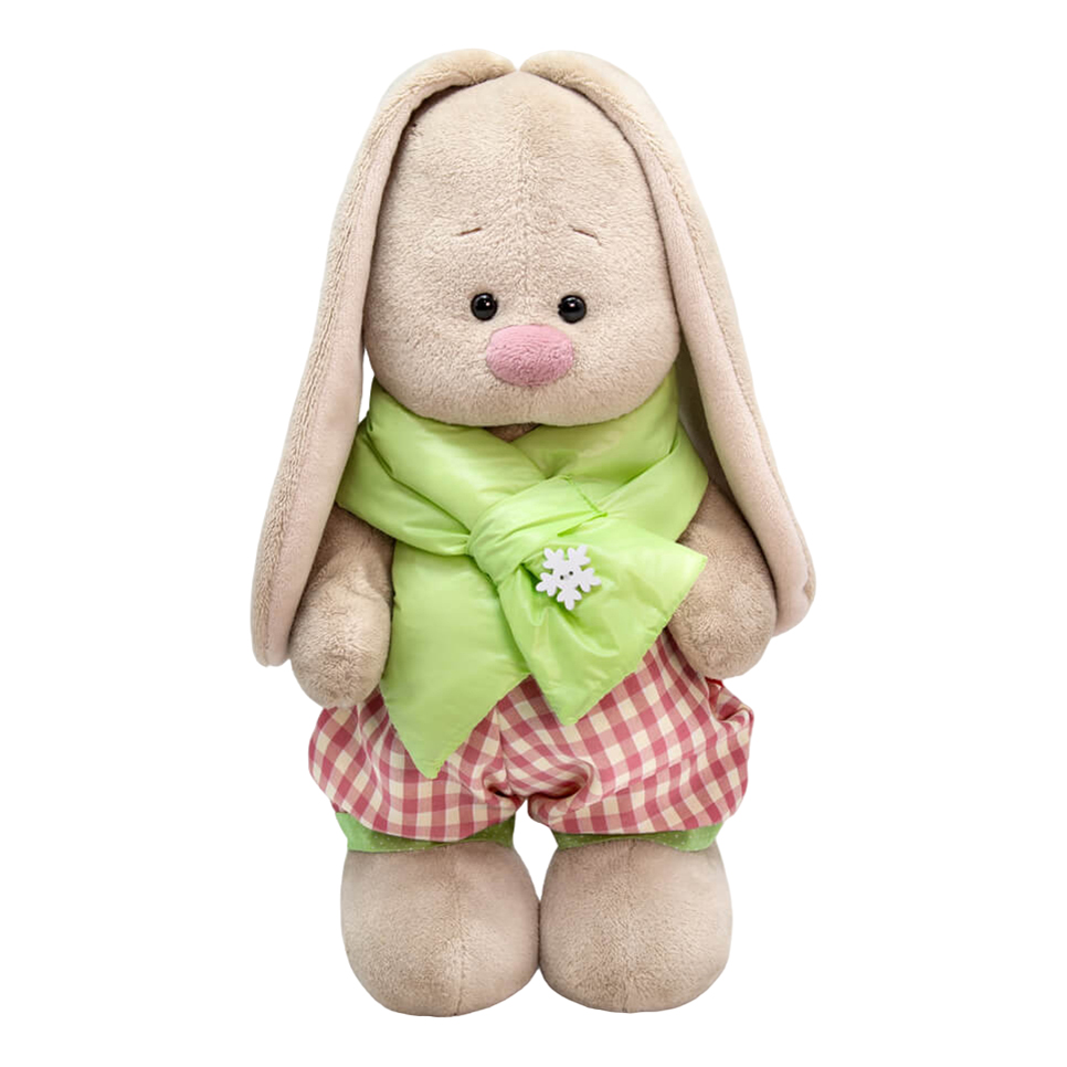 

Мягкая игрушка Зайка Ми в дутом шарфе Budi Basa 25 см, Бежевый