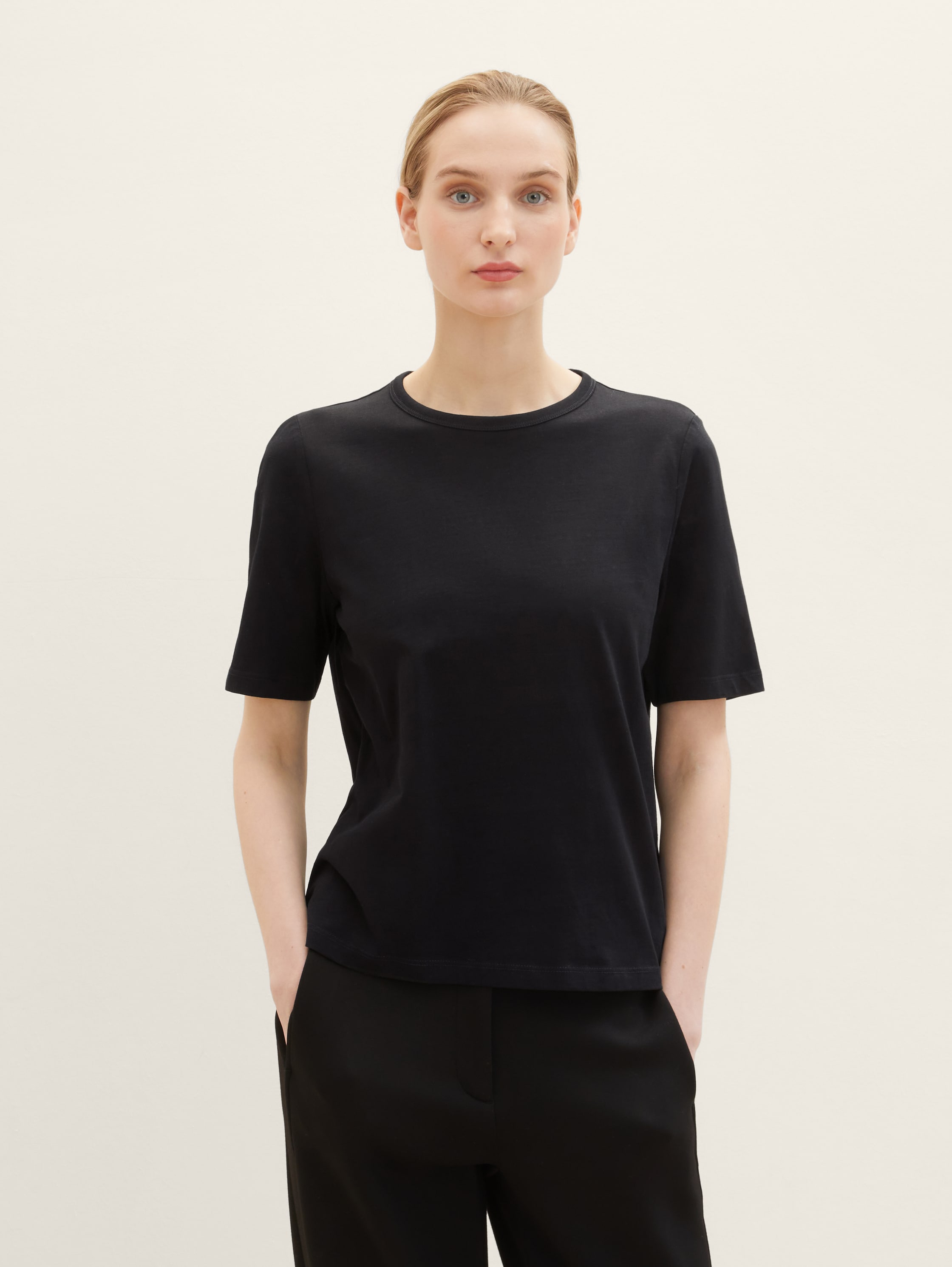 

Футболка женская TOM TAILOR 1036991 черная S, Черный, 1036991