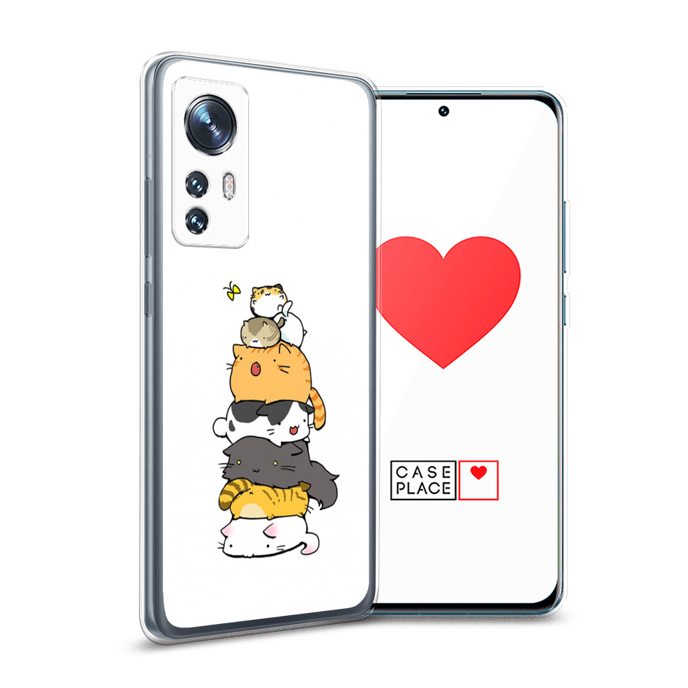 

Силиконовый чехол Awog "Бутерброд из котиков" для Xiaomi 12, Белый, 312350-10