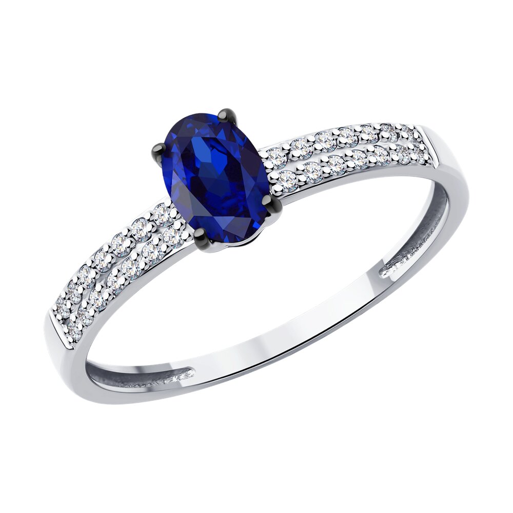 

Кольцо из золота р.  Diamant 52-210-02312-1, бриллиант\сапфир, 52-210-02312-1