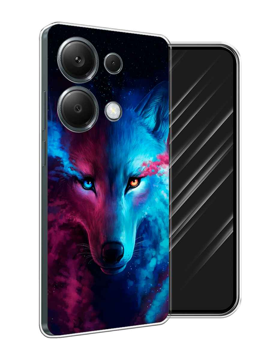 

Чехол Awog на Xiaomi Redmi Note 13 Pro 4G "Волшебный волк", Голубой;розовый, 321650-1