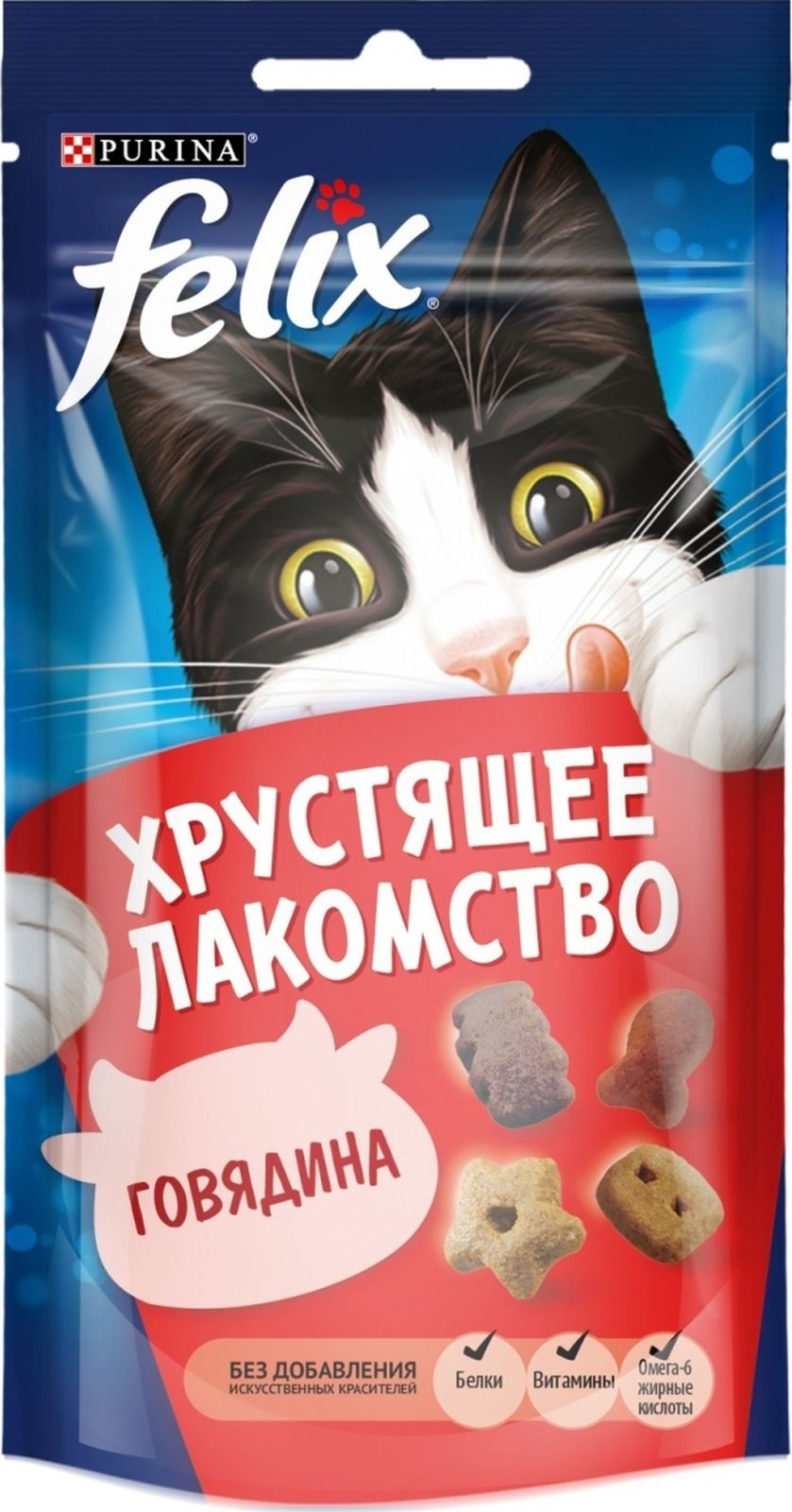 фото Лакомство для кошек felix с говядиной, 60 г