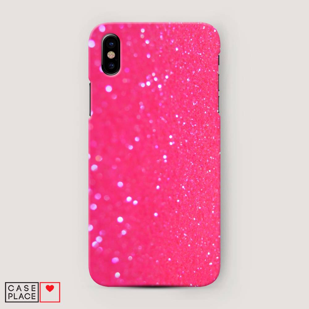 

Пластиковый чехол "Малиновые блестки рисунок" на Apple iPhone XS Max (10S Max), 11920-2