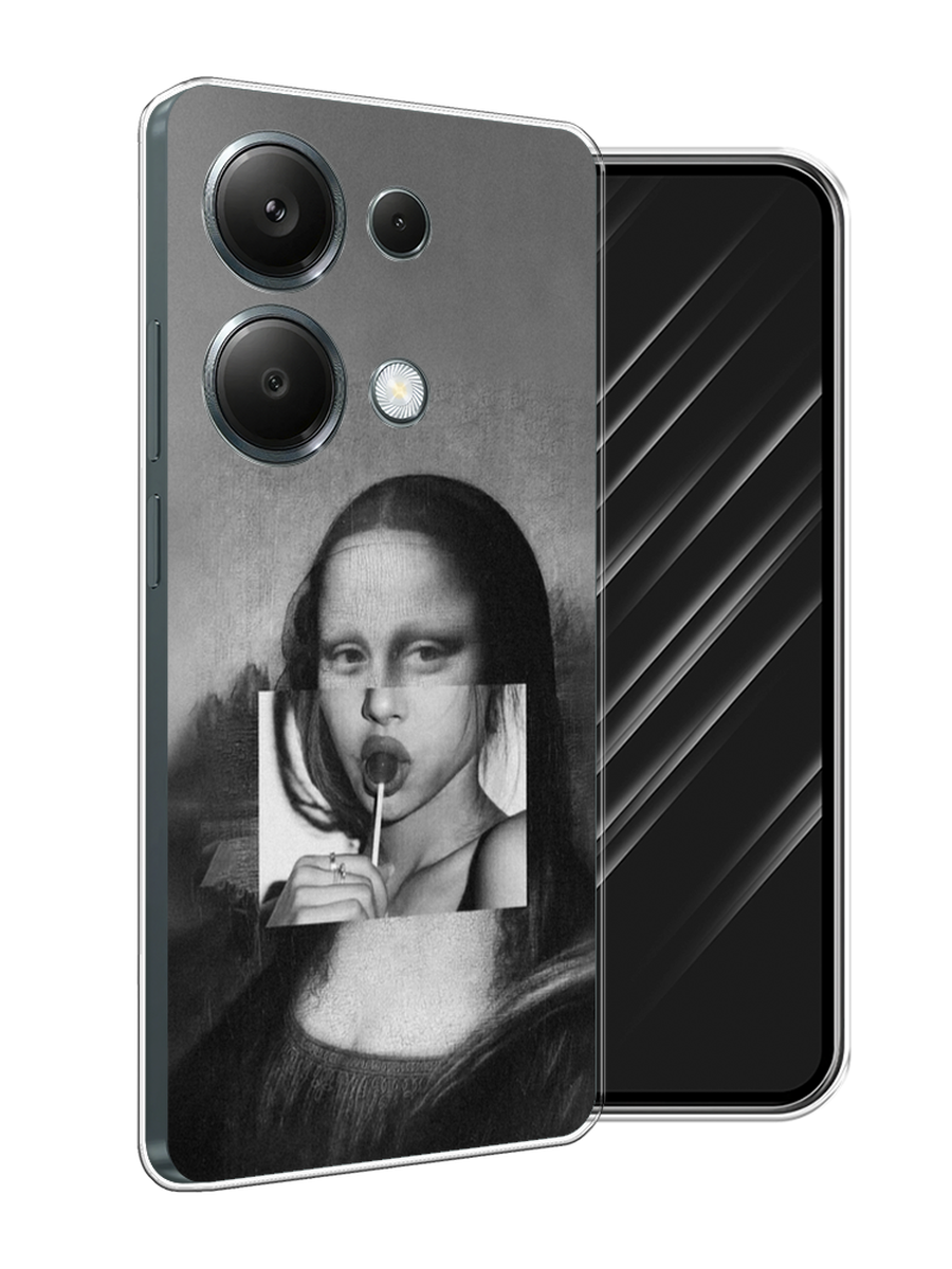 

Чехол Awog на Xiaomi Redmi Note 13 Pro 4G "Mona Lisa sucking lollipop", Серый, 321650-1