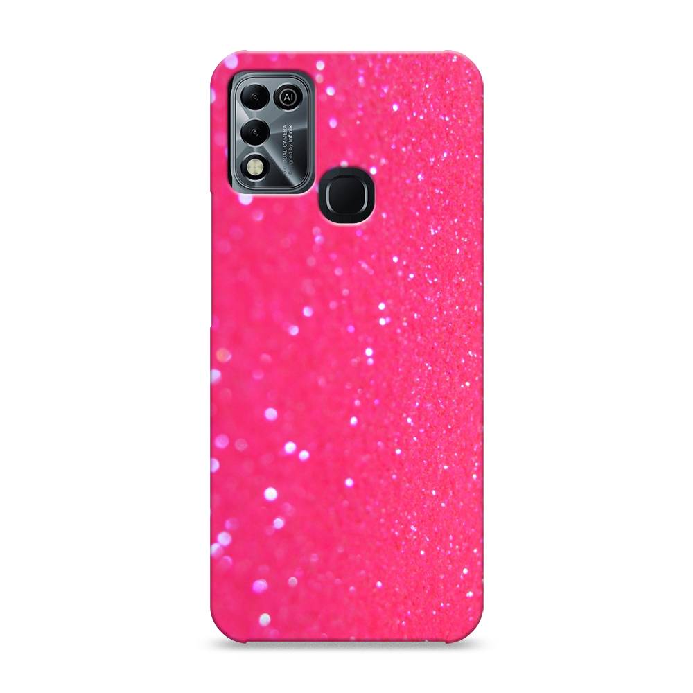 

Пластиковый чехол "Малиновые блестки рисунок" на Infinix HOT 10 Play
