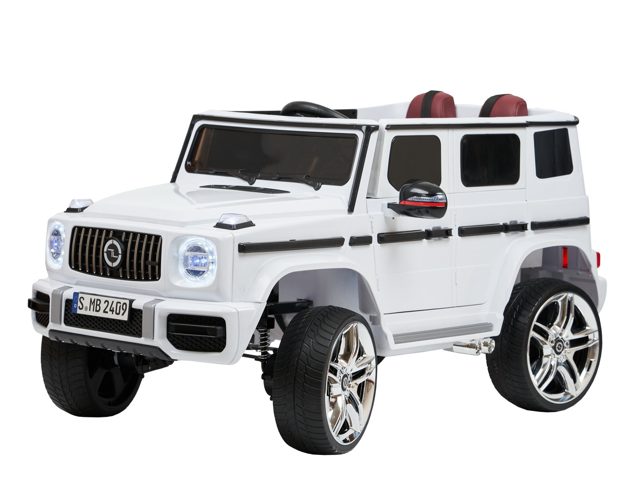 Детский электромобиль Джип ToyLand Mercedes Benz G63 (высокая дверь) Белый