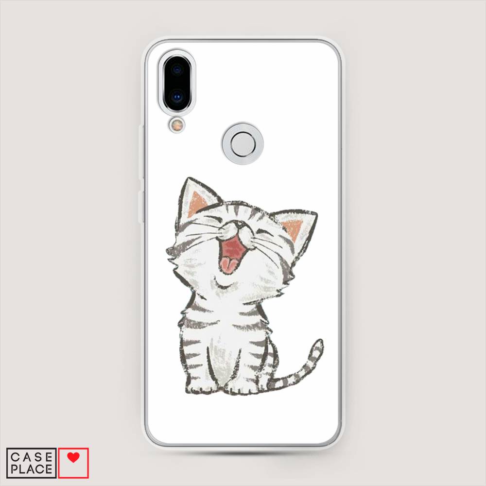 

Чехол Awog на Meizu Note 9 "Котенок рисованный", Серый;белый, 73350-1