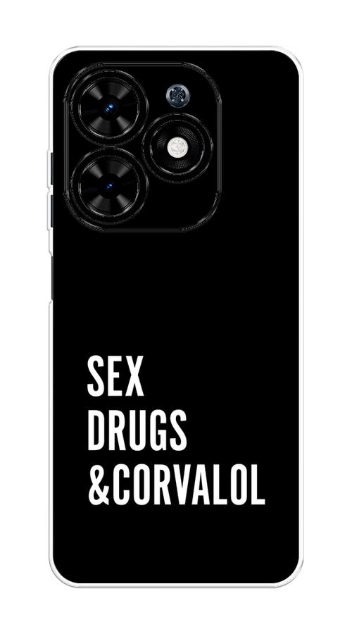 

Чехол на Tecno Spark Go 2024 "Corvalol", Черный;серый;белый, 304650-1