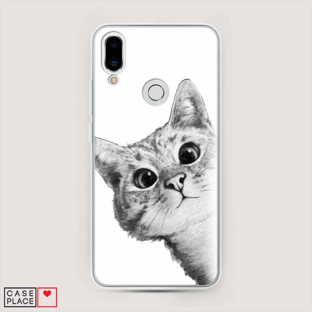 

Чехол Awog на Meizu Note 9 "Кот рисунок черно-белый", Черный, 73350-1