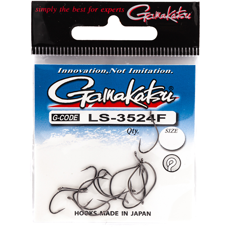 Крючки одинарные Gamakatsu LS-3524F RING EYE Serie Black #16 (13 шт)