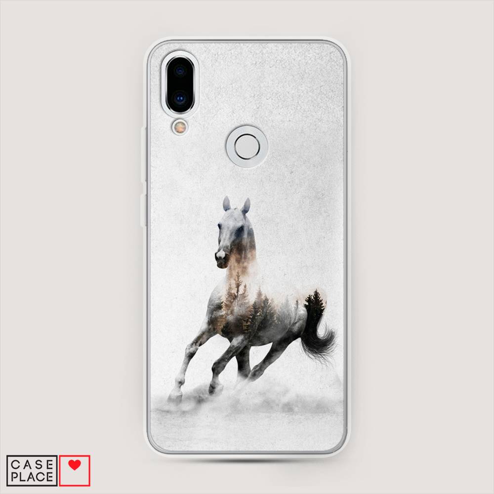 

Чехол Awog на Meizu Note 9 "Лошадь лес", Серый;черный, 73350-2