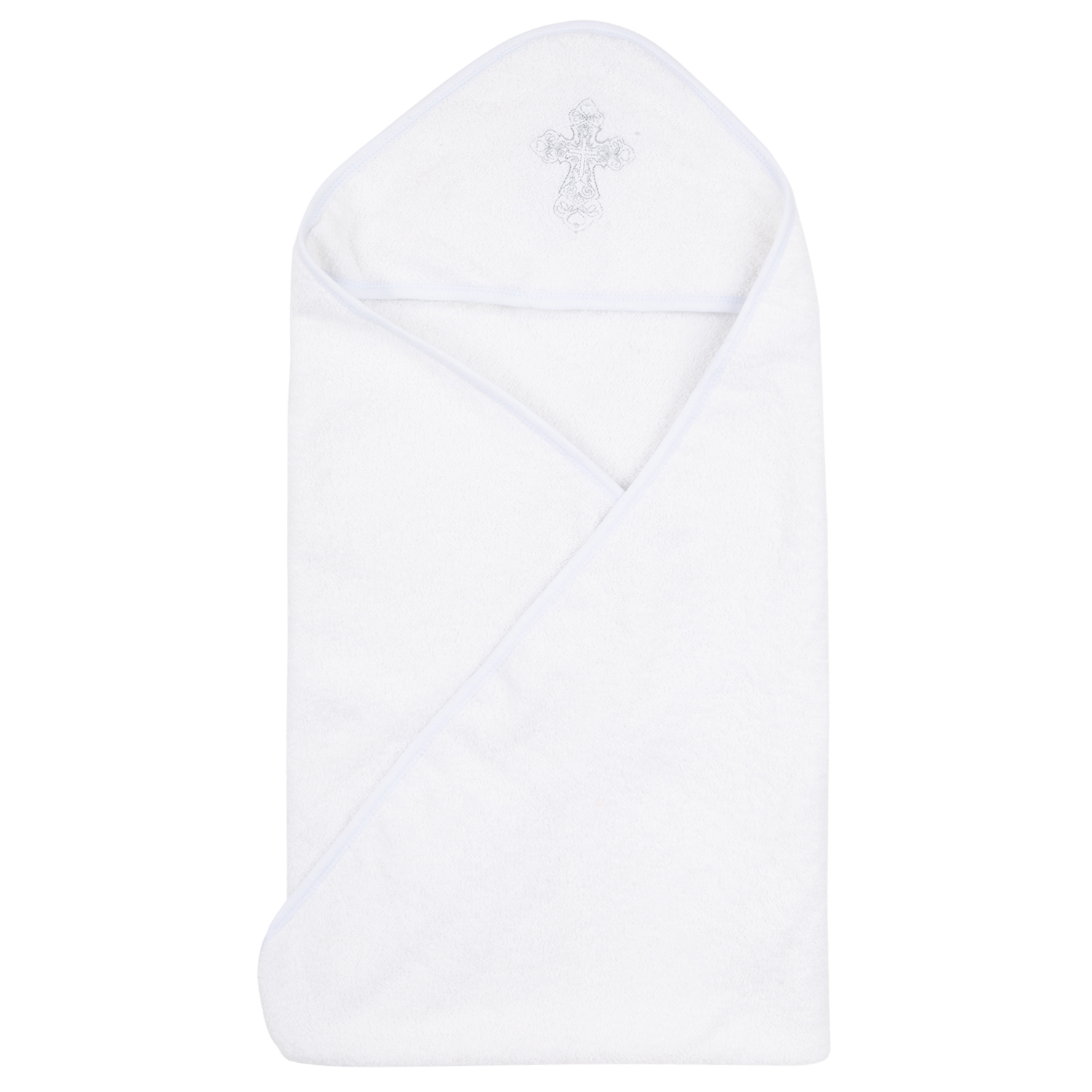 фото Крестильное полотенце зайка моя newborn 79 х 100 см, цвет: белый р.onesize
