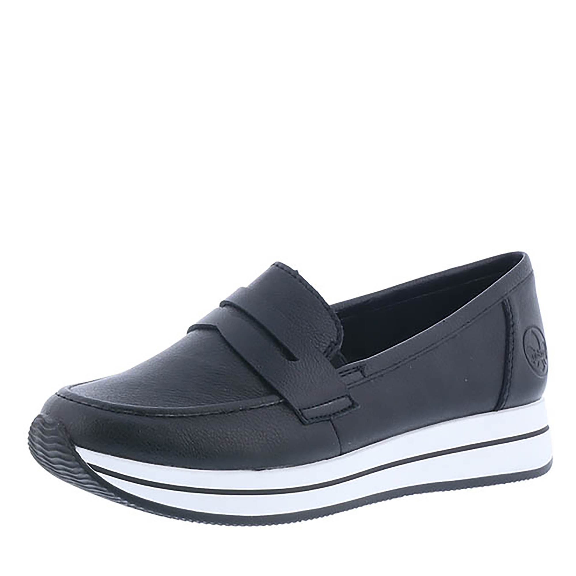 

Мокасины женские Rieker N4551-00 черные 39 RU, Черный, N4551-00